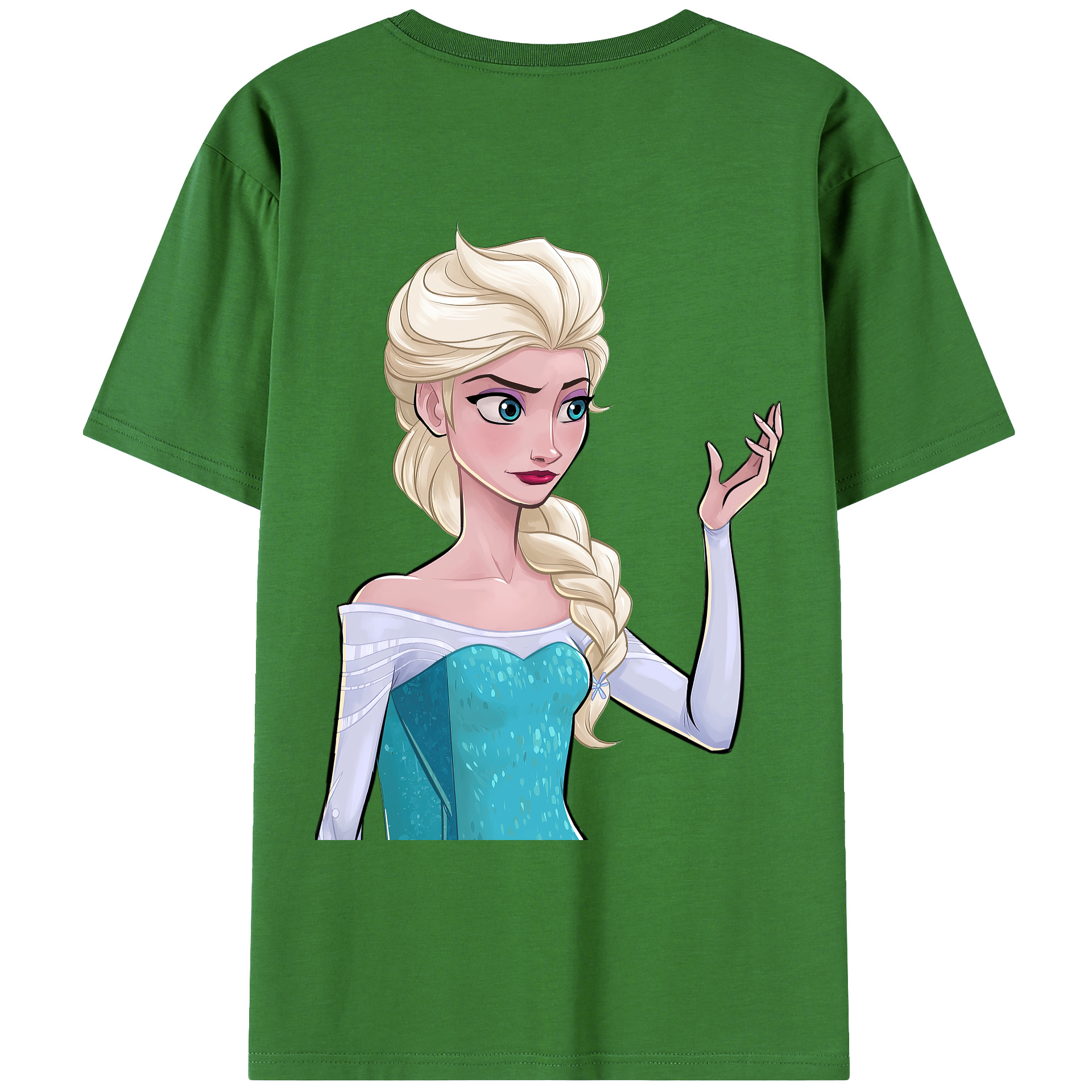 （画像用） アナと雪の女王 アンナ エルサ Frozen Anna Elsa レディース半袖Tシャツ(バックプリント)